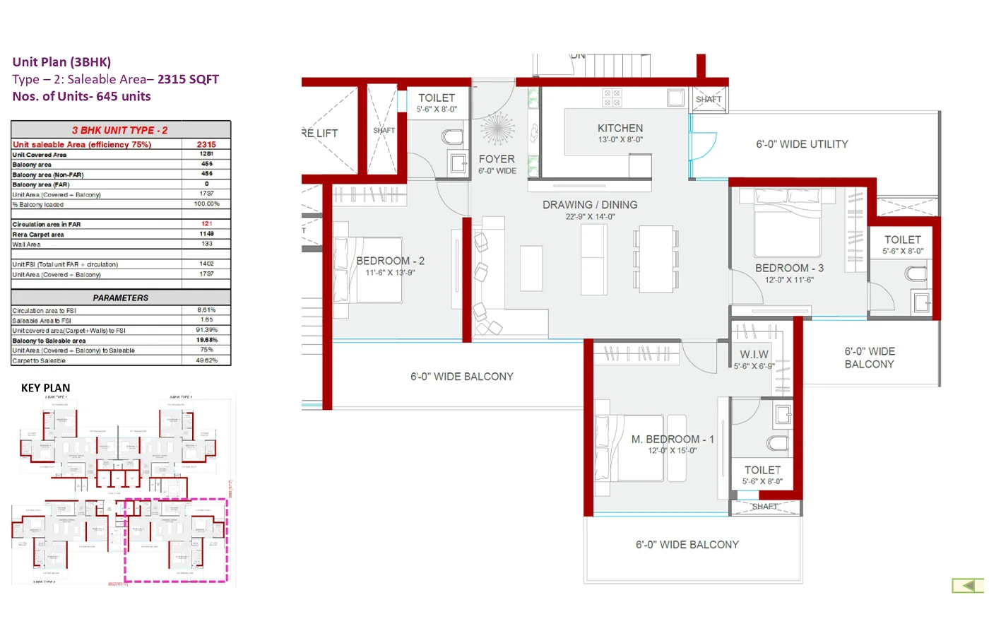 3.5 BHK Floor Plan